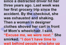Rude Woman Cut in Front of My Mom’s Wheelchair at the Grocery Store — Then the Intercom Announcement Made Her Regret Everything