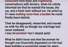 “He served divorce papers to his wife in a hospital bed because he thought she’d become a burden. A year later, the man who laughed at her was calling at 11:23 p.m., begging for help.” 